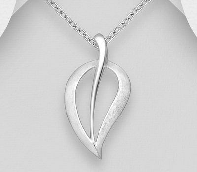 Şəkli böyütmək üçün tiklayın 925 Sterling Silver Leaf Pendant