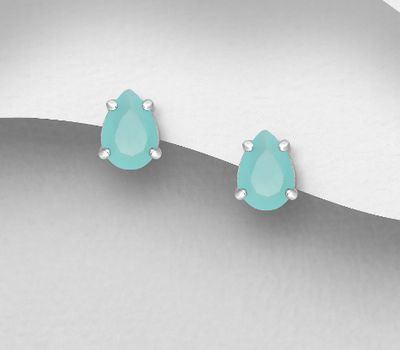 Malın səhifəsinə keç 925 Sterling Silver Push-Back Earrings, Decorated with CZ Simulated Diamonds