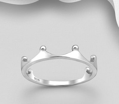 Malın səhifəsinə keç 925 Sterling Silver Crown Ring