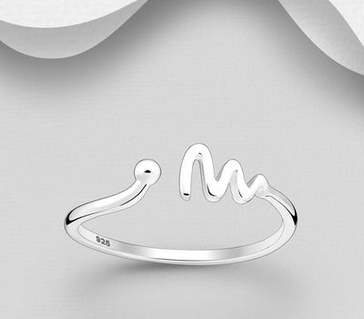 Şəkli böyütmək üçün tiklayın 925 Sterling Silver Adjustable Ring