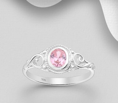 Malın səhifəsinə keç 925 Sterling Silver Ring Decorated with CZ Simulated Diamonds