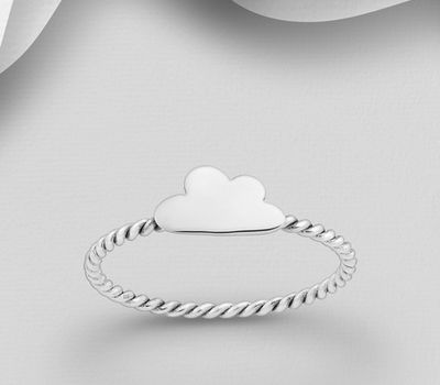 Şəkli böyütmək üçün tiklayın 925 Sterling Silver Oxidized Cloud Ring