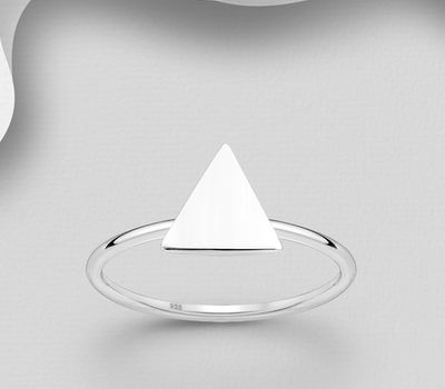 925 Sterling Silver Triangle Ring