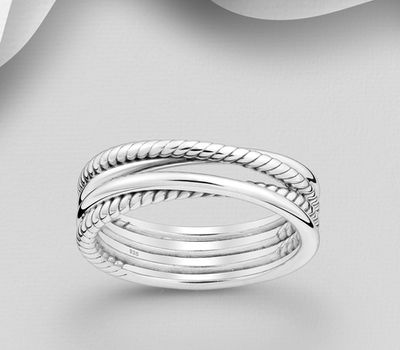 Malın səhifəsinə keç 925 Sterling Silver Oxidized Twisted Ring