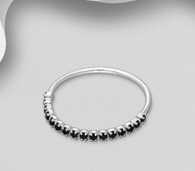 Şəkli böyütmək üçün tiklayın 925 Sterling Silver Ring, Decorated with CZ Simulated Diamonds