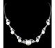 925 Sterling Silver Leaf Necklace, Decorated with Freshwater Pearls