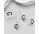 La Preciada - 925 Sterling Silver Heart Omega Lock Earrings, Ring and Pendant Jewelry Set, Decorated with Gemstones