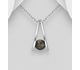 La Preciada - 925 Sterling Silver Solitaire Pendant, Decorated with Gemstones