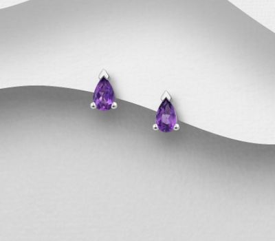 Şəkli böyütmək üçün tiklayın La Preciada - 925 Sterling Silver Push-Back Earrings, Decorated with Various Gemstones