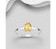 La Preciada - 925 Sterling Silver Solitaire Ring, Decorated with Various Gemstones