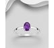 La Preciada - 925 Sterling Silver Solitaire Ring, Decorated with Various Gemstones