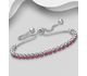 La Preciada - 925 Sterling Silver Adjustable Bracelet, Decorated with Various Gemstones