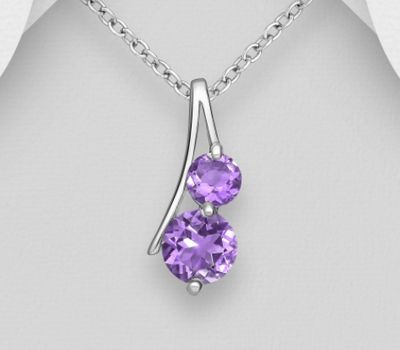 La Preciada - 925 Sterling Silver Pendant, Decorated with Gemstones