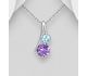 La Preciada - 925 Sterling Silver Pendant, Decorated with Gemstones