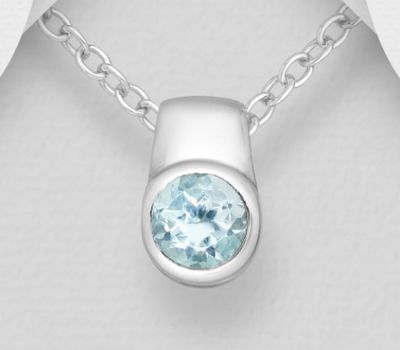 Şəkli böyütmək üçün tiklayın La Preciada - 925 Sterling Silver Solitaire Pendant, Decorated with Various Gemstones