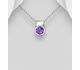 La Preciada - 925 Sterling Silver Solitaire Pendant, Decorated with Various Gemstones