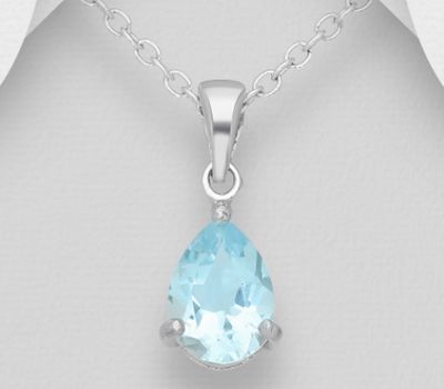 Şəkli böyütmək üçün tiklayın La Preciada - 925 Sterling Silver Solitaire Pendant, Decorated with Various Gemstones