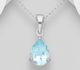 La Preciada - 925 Sterling Silver Solitaire Pendant, Decorated with Various Gemstones