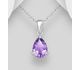 La Preciada - 925 Sterling Silver Solitaire Pendant, Decorated with Various Gemstones