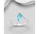 La Preciada - 925 Sterling Silver Solitaire Ring, Decorated with Gemstones