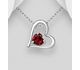 La Preciada - 925 Sterling Silver Heart Pendant, Decorated with Sky-Blue Topaz