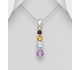 La Preciada - 925 Sterling Silver Pendant, Decorated with Various Gemstones, Gemstone Colors may Vary.