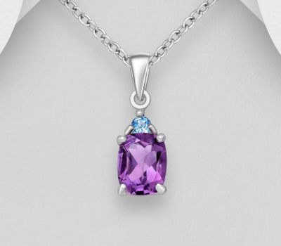 Şəkli böyütmək üçün tiklayın La Preciada - 925 Sterling Silver Pendant, Decorted with Gemstones