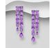 La Preciada - 925 Sterling Silver Push-back Earrings, Decorated with Various Gemstones