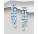 La Preciada - 925 Sterling Silver Push-back Earrings, Decorated with Various Gemstones