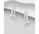 La Preciada - 925 Sterling Silver Push-Back Earrings, Decorated with CZ Simulated Diamonds and Gemstones