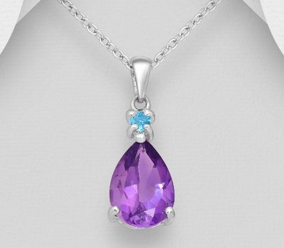 Şəkli böyütmək üçün tiklayın La Preciada - 925 Sterling Silver Pendant, Decorated with Various Gemstones