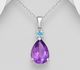 La Preciada - 925 Sterling Silver Pendant, Decorated with Various Gemstones