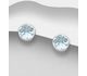 La Preciada - 925 Sterling Silver Push-Back Earrings, Decorated with Various Gemstones