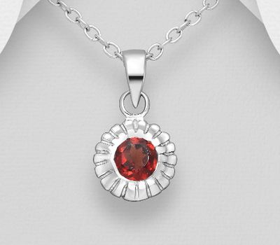 Malın səhifəsinə keç 925 Sterling Silver Pendant, Decorated with Various Gemstones