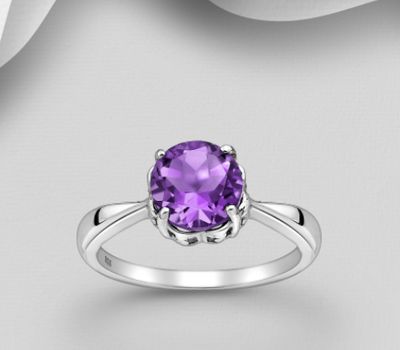 Şəkli böyütmək üçün tiklayın La Preciada - 925 Sterling Silver Solitaire Ring, Decorated with Various Gemstones
