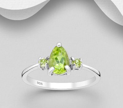 La Preciada - 925 Sterling Silver Ring, Decorated with Gemstones