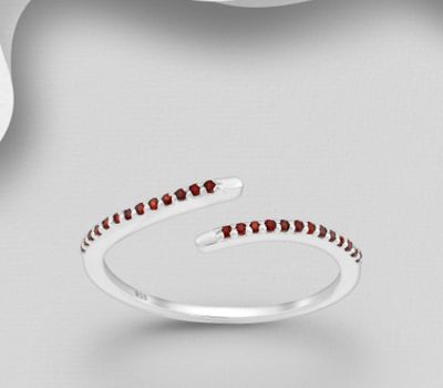 Şəkli böyütmək üçün tiklayın La Preciada - 925 Sterling Silver Adjustable Ring, Decorated with Various Gemstones