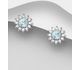 La Preciada - 925 Sterling Silver Hook Earrings, Decorated with CZ Simulated Diamonds and Various Gemstones