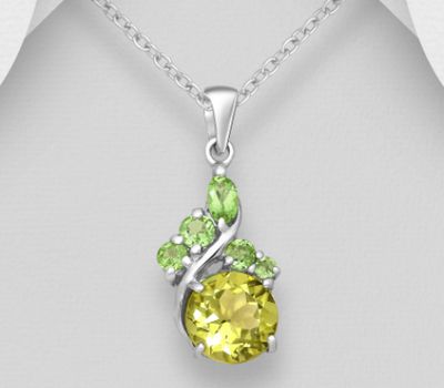 La Preciada - 925 Sterling Silver Pendant with Gemstones