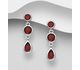 La Preciada - 925 Sterling Silver Push-Back Earrings, Decorated with Various Gemstones