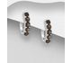 La Preciada - 925 Sterling Silver Omega Lock Earrings, Decorated with Various Gemstones
