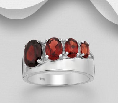 Şəkli böyütmək üçün tiklayın La Preciada - 925 Sterling Silver Ring, Decorated with Gemstones