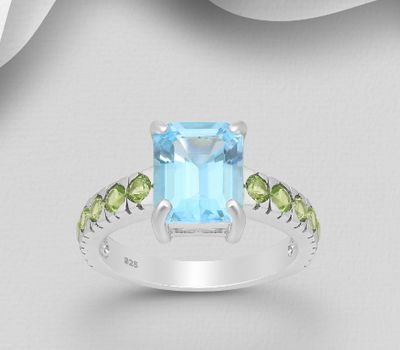 Şəkli böyütmək üçün tiklayın La Preciada - 925 Sterling Silver Ring, Decorated with Various Gemstones