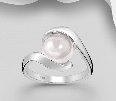 Şəkli böyütmək üçün tiklayın La Preciada - 925 Sterling Silver Ring, Decorated with Rose Quartz