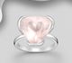 La Preciada - 925 Sterling Silver Ring, Decorated with Rose Quartz