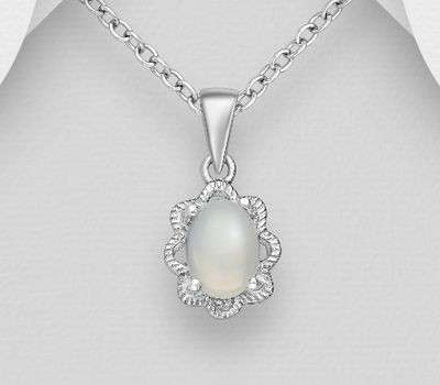 Şəkli böyütmək üçün tiklayın La Preciada - 925 Sterling Silver Solitaire Pendant, Decorated with Ethiopian Opal
