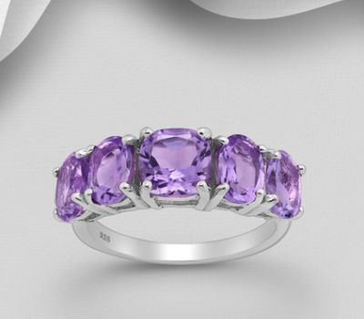Şəkli böyütmək üçün tiklayın La Preciada - 925 Sterling Silver Ring, Decorated with Various Gemstones