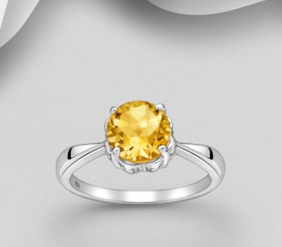 Şəkli böyütmək üçün tiklayın La Preciada - 925 Sterling Silver Ring, Decorated with Citrine