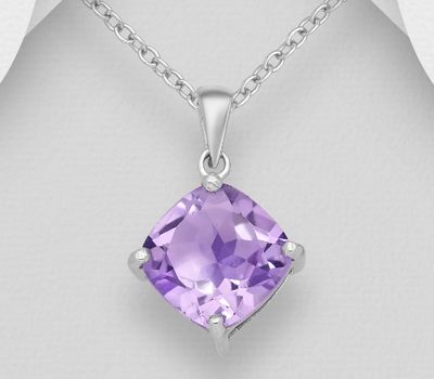 La Preciada - 925 Sterling Silver Solitaire Pendant, Decorated with Various Gemstones