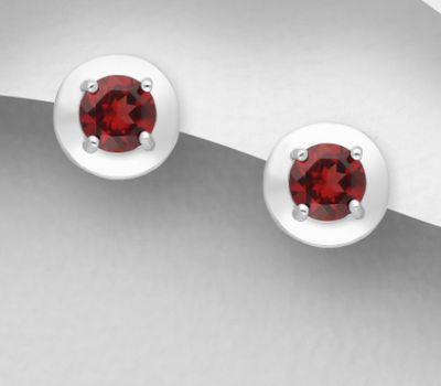Şəkli böyütmək üçün tiklayın La Preciada - 925 Sterling Silver Push-Back Earrings, Decorated with Various Gemstones